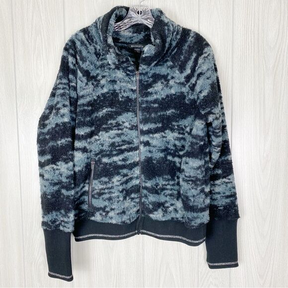 Athleta | Blue & Black Tugga Sherpa Jacket Size Large - Picture 1 of 14